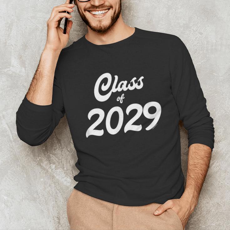 Class Of 2029 Shirt Graduation Him Her Senior Class Unisex Long Sleeve T-Shirt