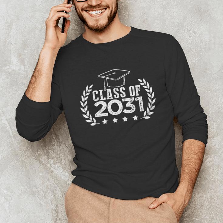 Class Of 2031 Grow With Me Shirt Graduation Kindergarten Unisex Long Sleeve T-Shirt