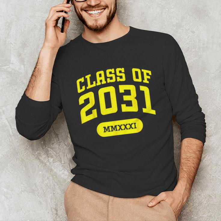 Class Of 2031 Shirts For Kindergarten Photo To Graduation Unisex Long Sleeve T-Shirt