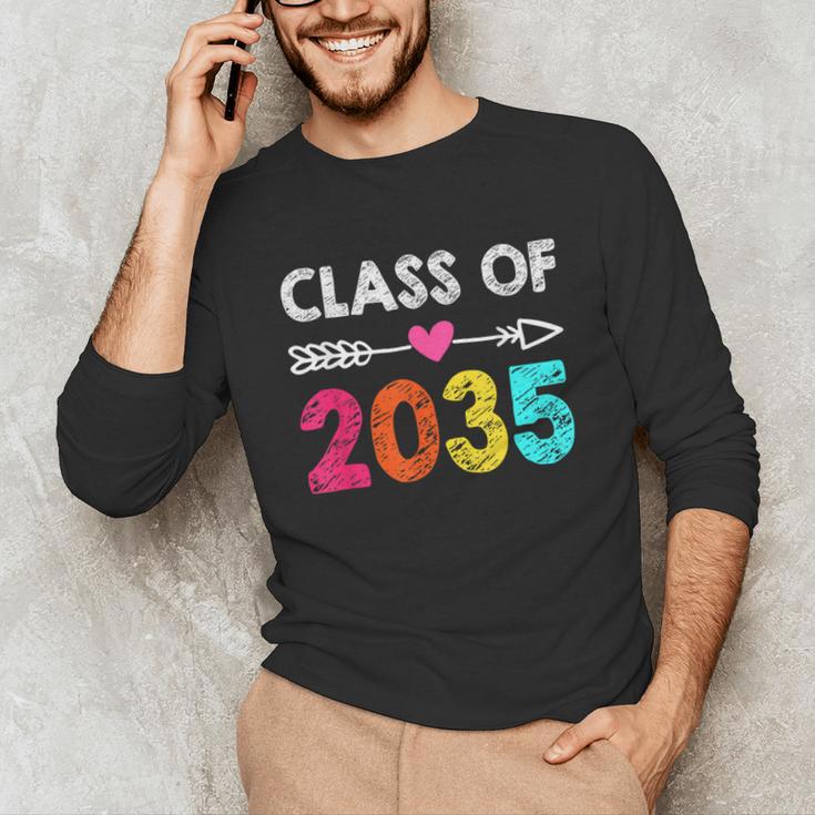 Class Of 2035 Kindergarten Pre K Grow With Me Graduation Unisex Long Sleeve T-Shirt