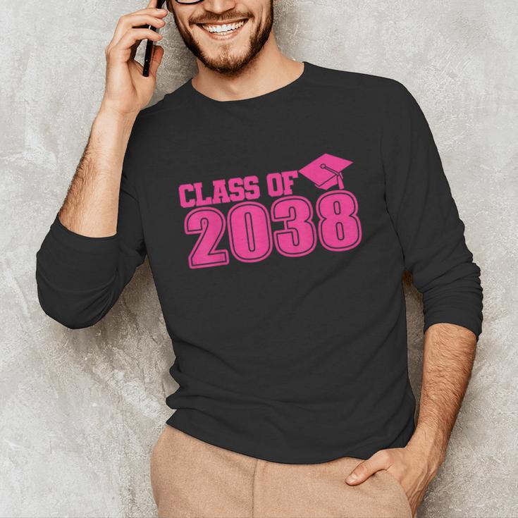 Class Of 2038 Pink Girls Growing Up School Memory Graduation Unisex Long Sleeve T-Shirt
