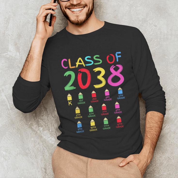Class Of 2038 Senior Class 2038 Idea Graduation Grow With Me Unisex Long Sleeve T-Shirt