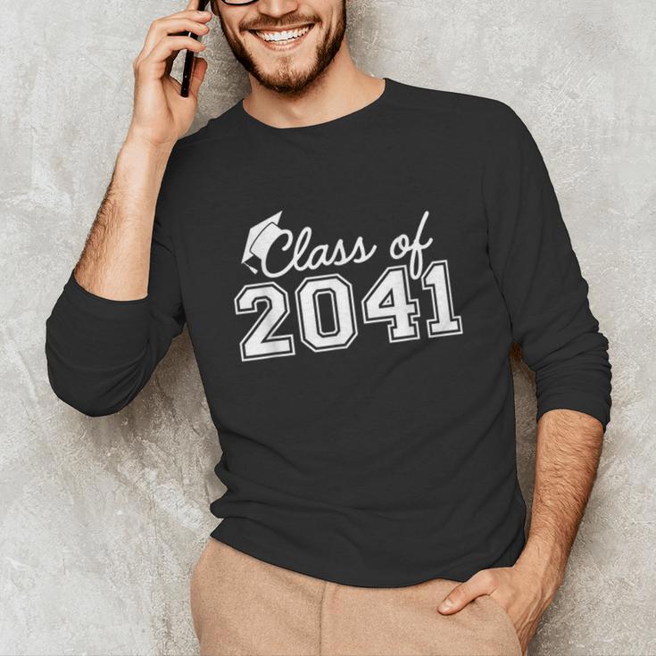 Class Of 2041 Grow With Me Graduation First Day Of School Unisex Long Sleeve T-Shirt