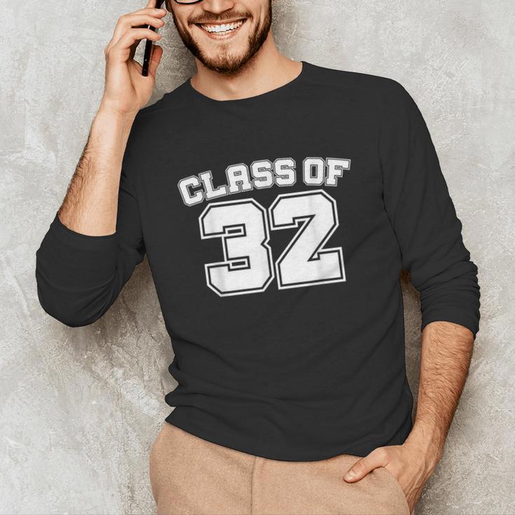 Class Of 32 2032 School Tee Shirt Graduation Class Party Unisex Long Sleeve T-Shirt