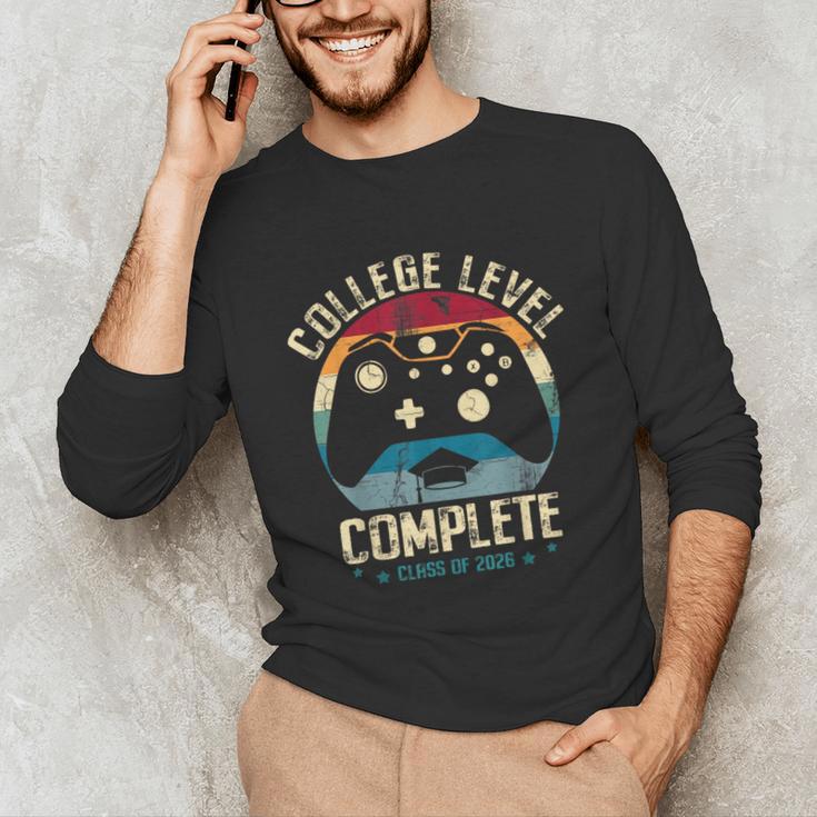 College Level Complete Class Of 2026 Gamer Graduation Grad Unisex Long Sleeve T-Shirt