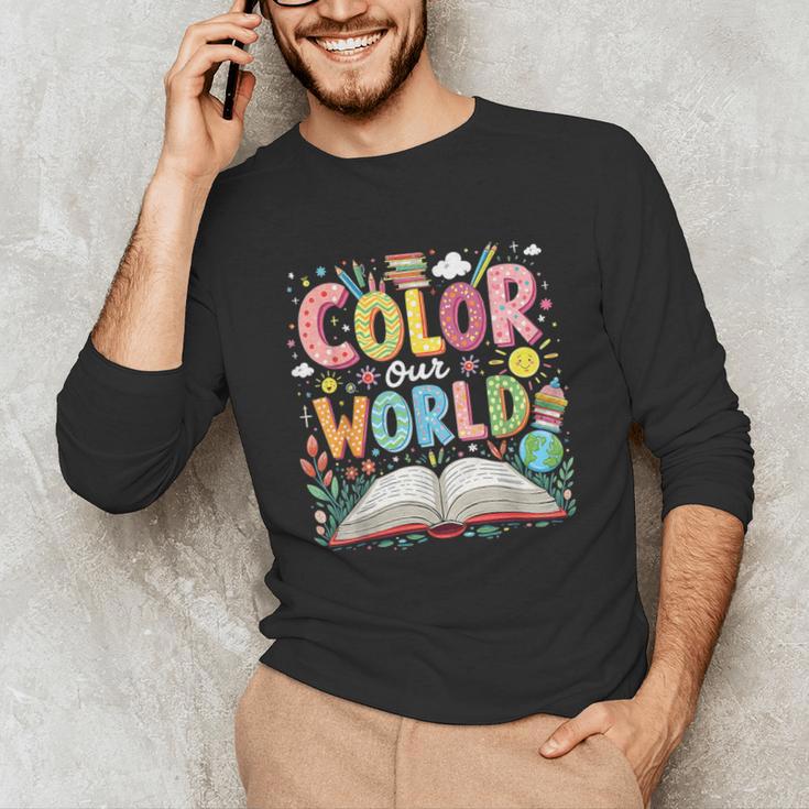 Color Our World Book Reading Program 2026 Summer Unisex Long Sleeve T-Shirt
