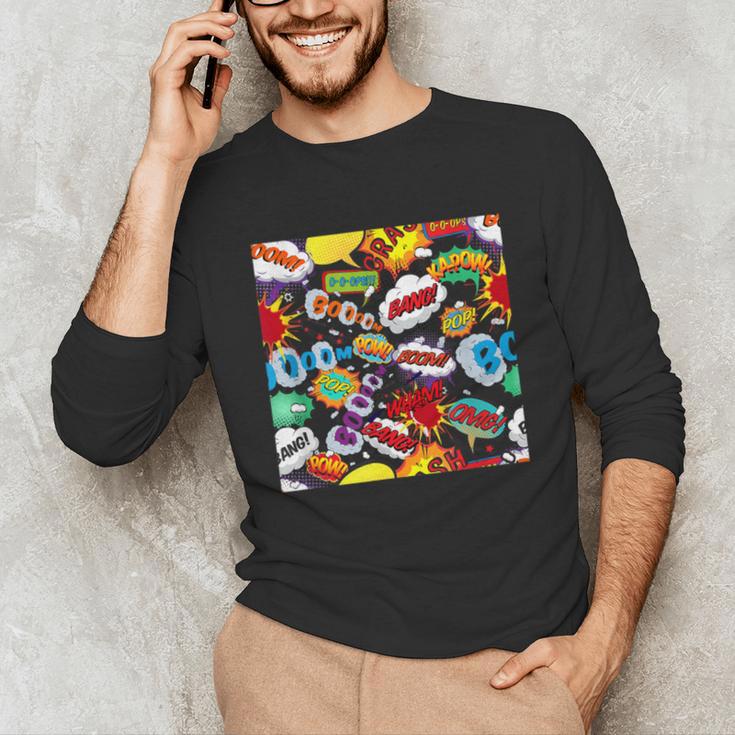 Comic Book Pop Art Modern Fun Unisex Long Sleeve T-Shirt