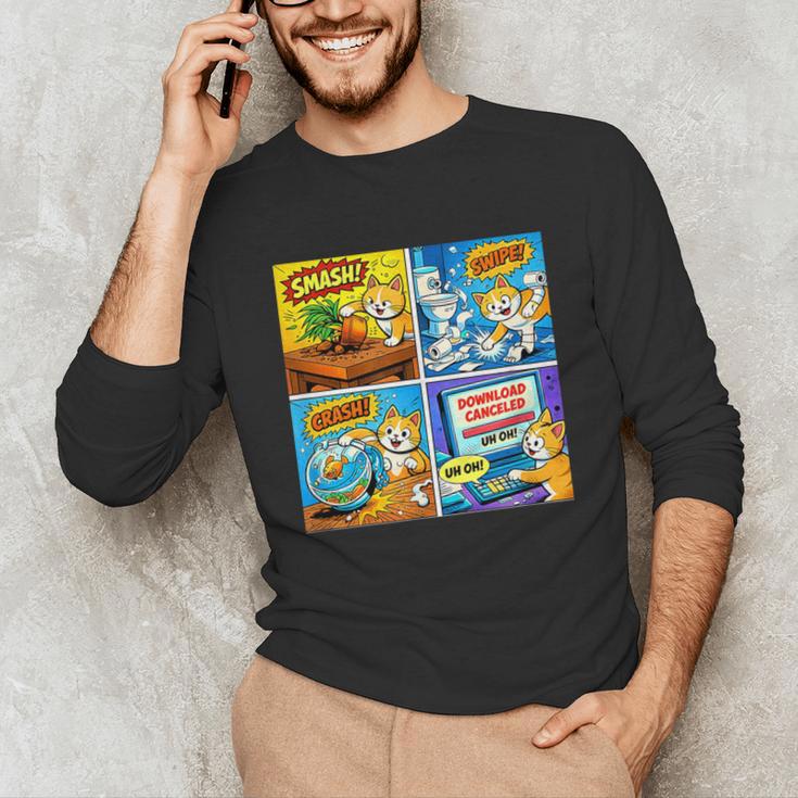 Comic Reader Comic Book Merch Vintage Reading Comic Books Unisex Long Sleeve T-Shirt