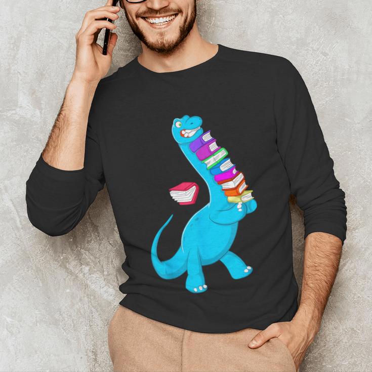 Cool Dinosaur Books Art For Men Women Libarian Book Lover Unisex Long Sleeve T-Shirt Cool Dinosaur Books Art For Men Women Libarian Book Lover Unisex Long Sleeve T-Shirt