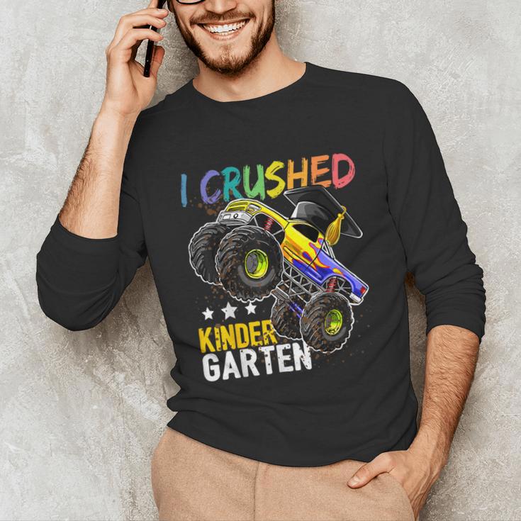 I Crushed Kindergarten Monster Truck Graduation Boys Small Unisex Long Sleeve T-Shirt