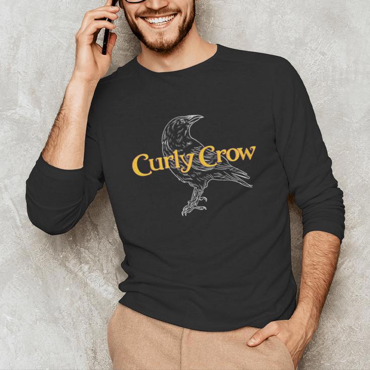 Curly Crow Art And Books Logo Unisex Long Sleeve T-Shirt
