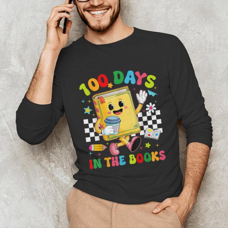 Cute 100 Days In The Books Groovy Boy Girl Teacher Unisex Long Sleeve T-Shirt Cute 100 Days In The Books Groovy Boy Girl Teacher Unisex Long Sleeve T-Shirt
