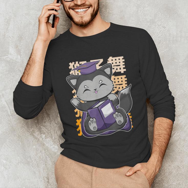 Cute Anime Fox Graduate Of A Class For Graduation Unisex Long Sleeve T-Shirt
