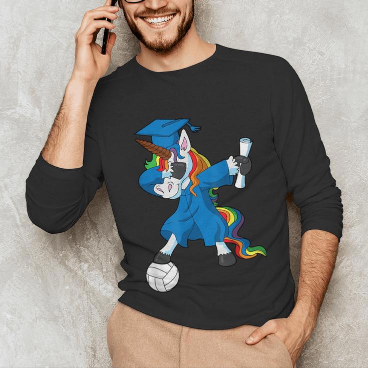 Dabbing Graduation Class 2023 Unicorn Volleyball Unisex Long Sleeve T-Shirt