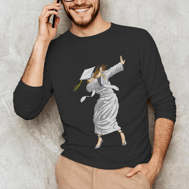 Dabbing Graduation Class Of 2025 Woman Graduation Unisex Long Sleeve T-Shirt