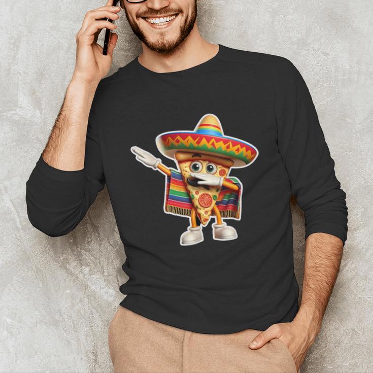 Dabbing Mexican Pizza Dance Food Lover Graduation Unisex Long Sleeve T-Shirt