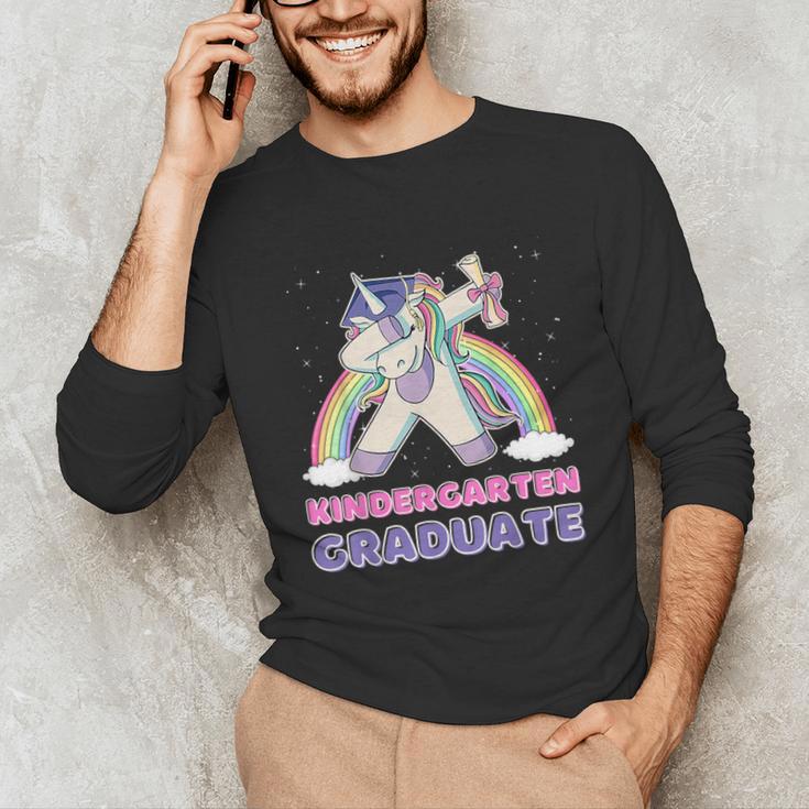 Dabbing Unicorn Kindergarten Graduation Dab Dance Girl Unisex Long Sleeve T-Shirt
