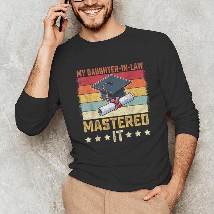 My Daughter In Law Mastered It Master's Graduation Vintage Unisex Long Sleeve T-Shirt