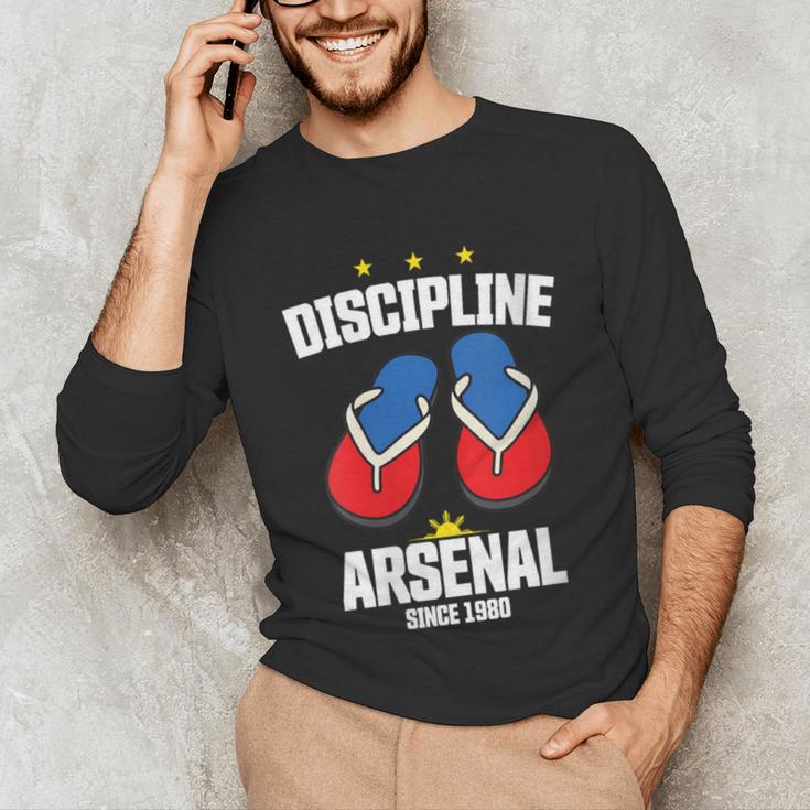 Discipline Arsenal Pinoy Nostalgia Filipino Tsinelas Unisex Long Sleeve T-Shirt
