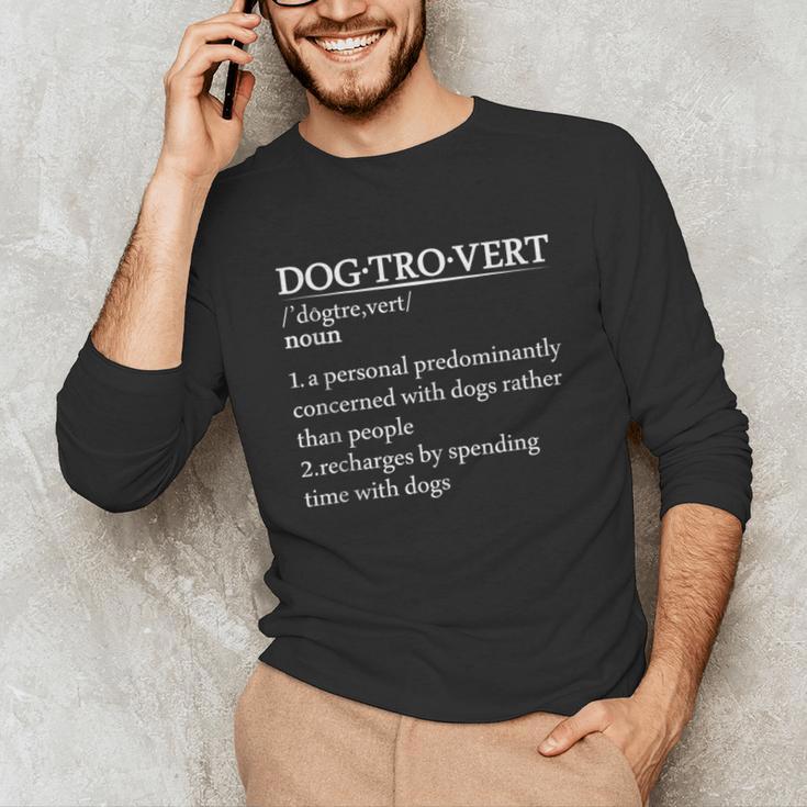Dogtrovert Definition For Introverts Dog Parents Unisex Long Sleeve T-Shirt Dogtrovert Definition For Introverts Dog Parents Unisex Long Sleeve T-Shirt