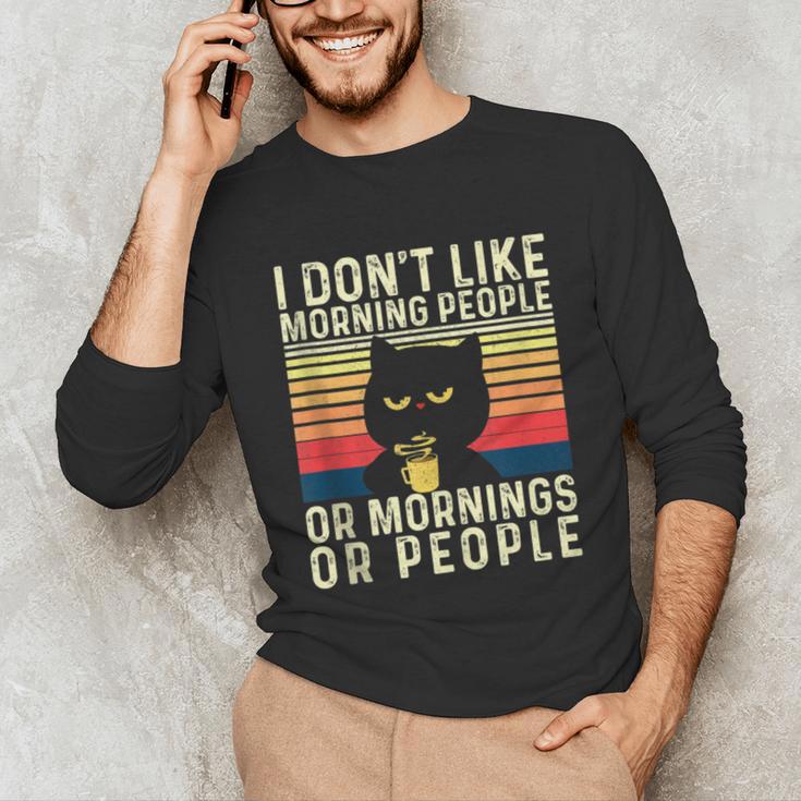 I Don't Like Morning People Introvert Introverted Antisocial Unisex Long Sleeve T-Shirt