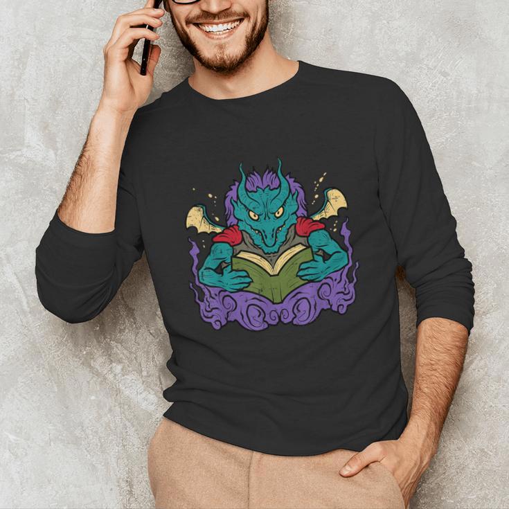 Dragon Read Reading Librarian Book Across America Kids Unisex Long Sleeve T-Shirt