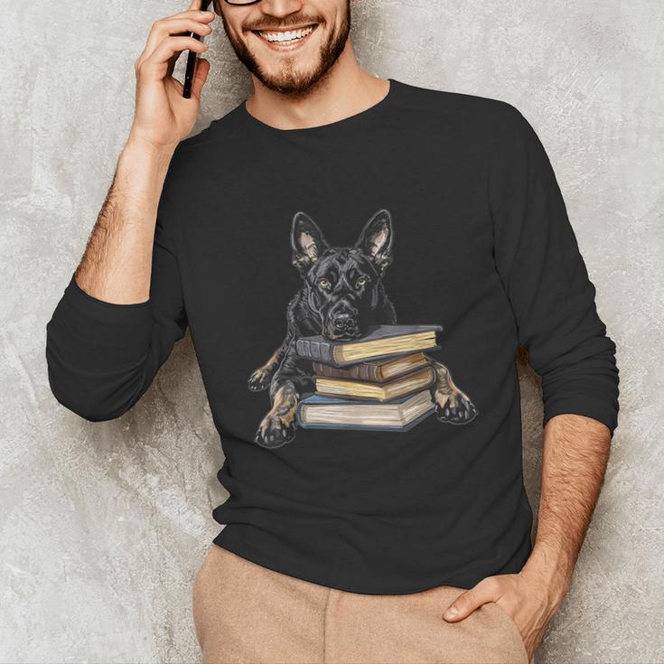 Dutch Shepherd Books Reading Dog Breed Graphic Unisex Long Sleeve T-Shirt Dutch Shepherd Books Reading Dog Breed Graphic Unisex Long Sleeve T-Shirt
