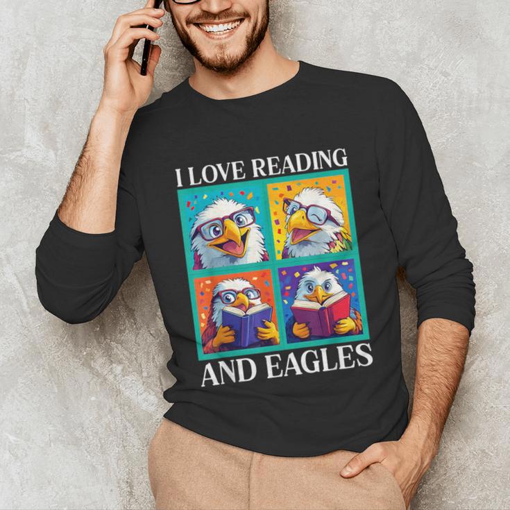 Eagle Love Reading And Eagles Child Book Lover Unisex Long Sleeve T-Shirt