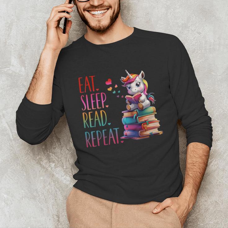 Eat Sleep Read Repeat Unicorn Read Book Reading Lovers Kids Unisex Long Sleeve T-Shirt Eat Sleep Read Repeat Unicorn Read Book Reading Lovers Kids Unisex Long Sleeve T-Shirt