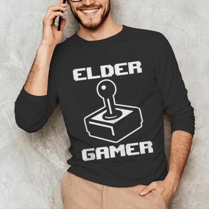 Elder Gamer Retro Video Game Nostalgia Old Gamer Unisex Long Sleeve T-Shirt Elder Gamer Retro Video Game Nostalgia Old Gamer Unisex Long Sleeve T-Shirt