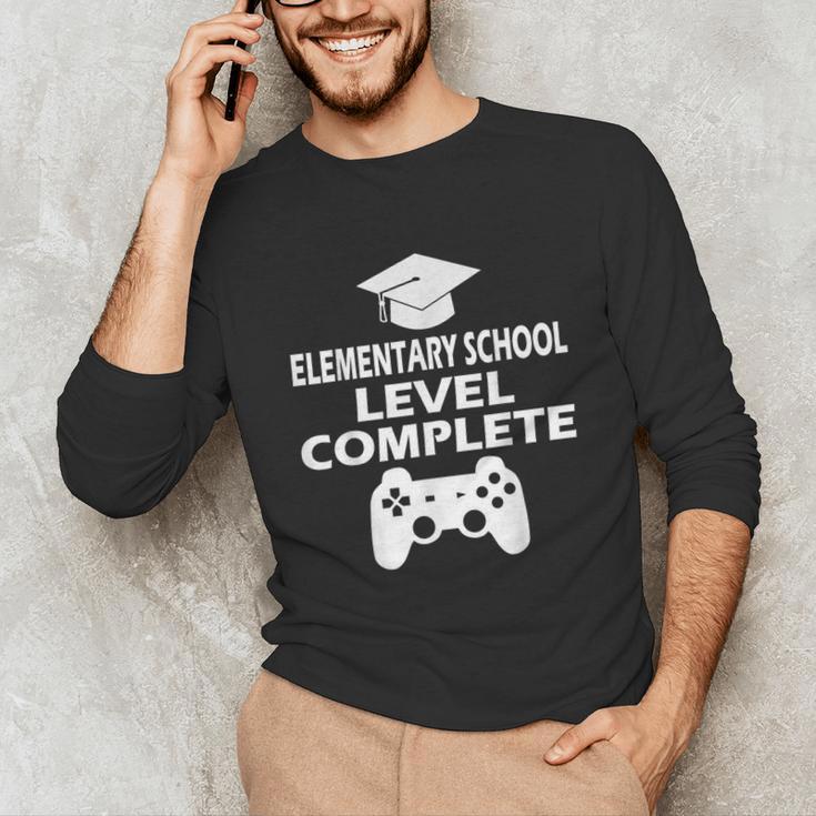 Elementary School Level Complete Gamer Graduation Day 2024 Unisex Long Sleeve T-Shirt