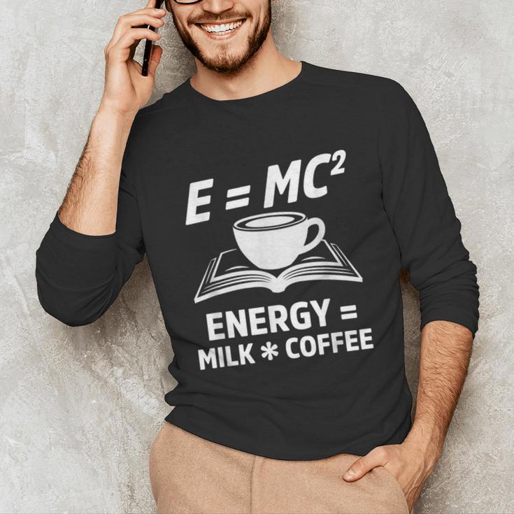 EMC2 Energy Milk x Coffee Science Book Math Lover Unisex Long Sleeve T-Shirt