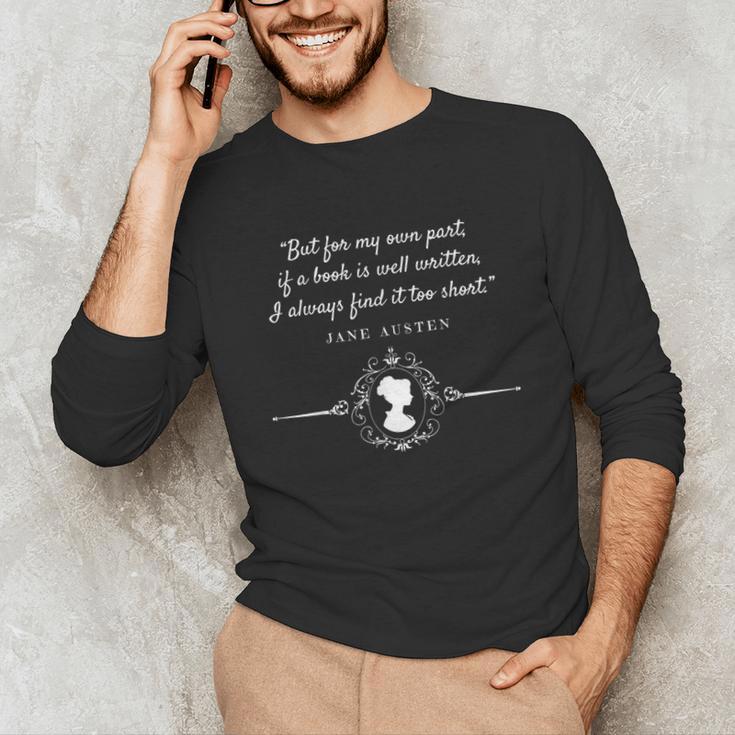 -Expectations Literary Book Club-J Jane Austen Poet Writer Mr Darcy Romantic Quote Unisex Long Sleeve T-Shirt
