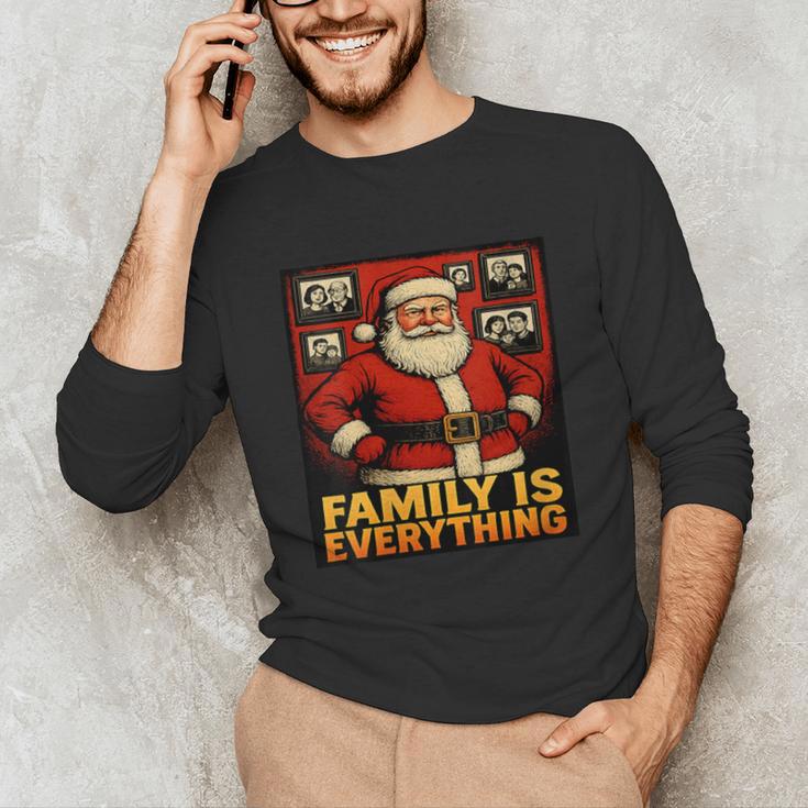 Family Christmas Retro Santa Holiday Nostalgia Vibes Unisex Long Sleeve T-Shirt