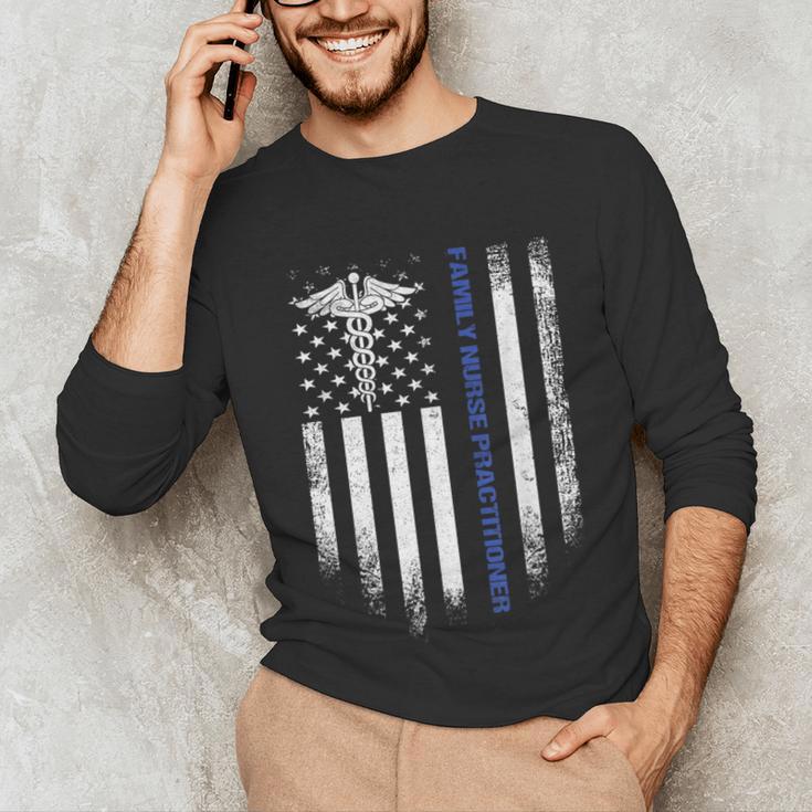 Family Nurse Practitioner Flag FNP Nursing Graduation Unisex Long Sleeve T-Shirt