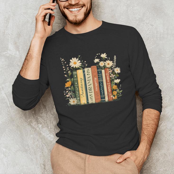 Fantasy Drama Tragedy Book Floral Subtle Unisex Long Sleeve T-Shirt Fantasy Drama Tragedy Book Floral Subtle Unisex Long Sleeve T-Shirt
