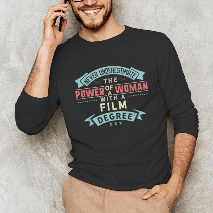 Film Degree Major Shirt Strong Woman Graduation Unisex Long Sleeve T-Shirt