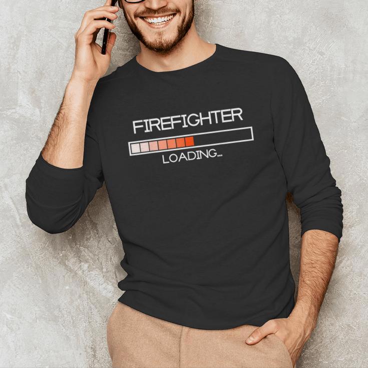Firefighter Fire Resque Team By Bezra Future Firefighter Loading Fireguard Fireman Graduation Unisex Long Sleeve T-Shirt