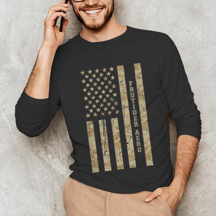 Frutiger Aero Aesthetic Retro Tech Desert Camo Distressed Unisex Long Sleeve T-Shirt