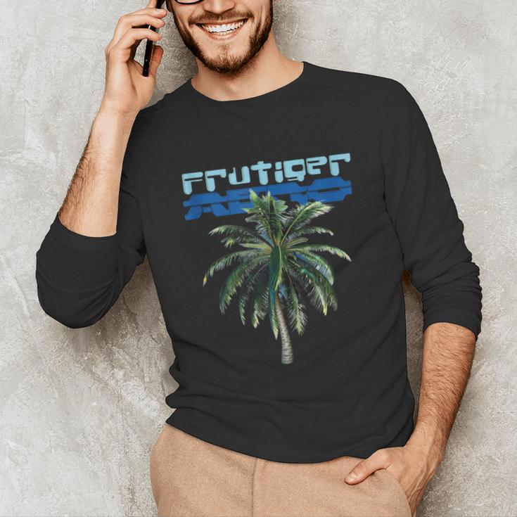 Frutiger Aero Palm Tree Y2k Aesthetic 2000s Trend Unisex Long Sleeve T-Shirt