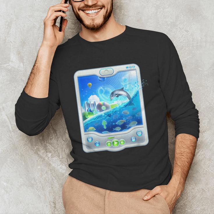 Frutiger Aero Skeuomorphism User Interface Nostalgia Unisex Long Sleeve T-Shirt