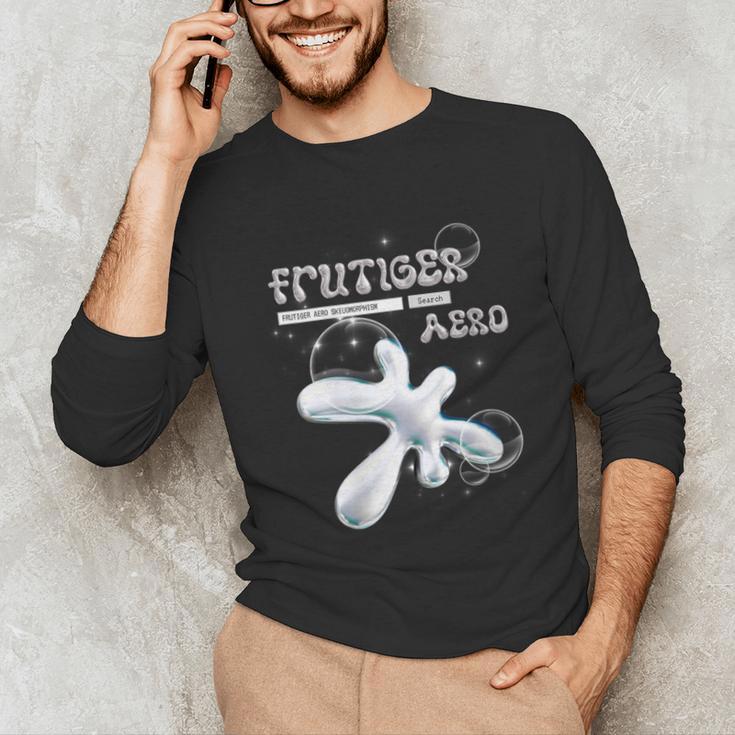 Frutiger Aero Y2K Fashion Trends Statement Piece Tech Orb Unisex Long Sleeve T-Shirt