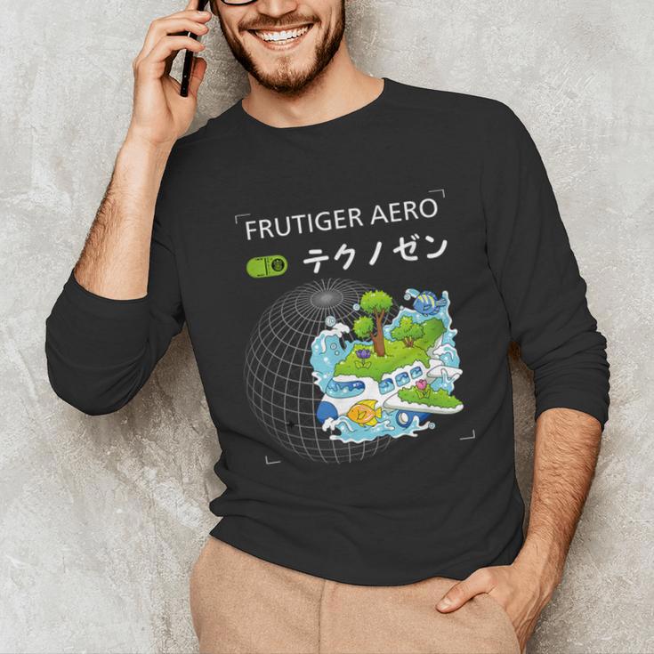 Frutiger Aero Y2K Fashion Trends Statement Piece Tech Orbite Unisex Long Sleeve T-Shirt Frutiger Aero Y2K Fashion Trends Statement Piece Tech Orbite Unisex Long Sleeve T-Shirt
