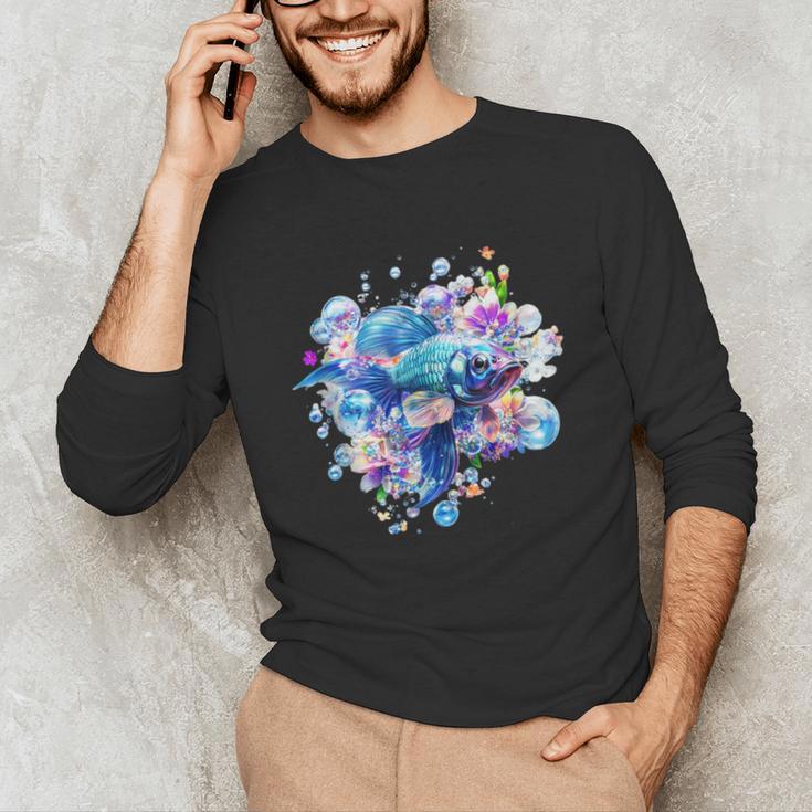 Frutiger Aero Y2K Fish Unisex Long Sleeve T-Shirt Frutiger Aero Y2K Fish Unisex Long Sleeve T-Shirt