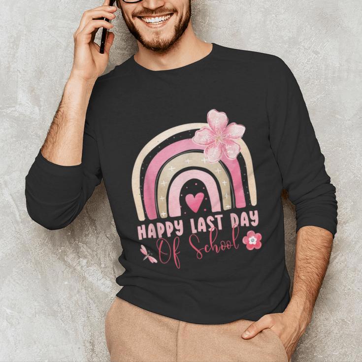 Fun Happy Last Day Of School Girl Student Graduation Rainbow Unisex Long Sleeve T-Shirt