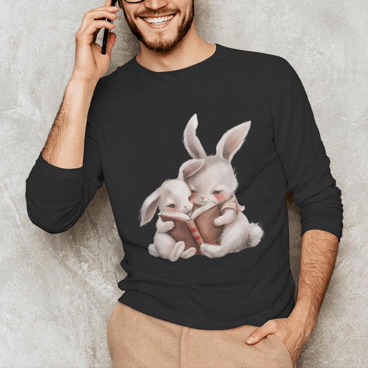 Funny Book Reading Quote For Women And Girls Rabbits Unisex Long Sleeve T-Shirt