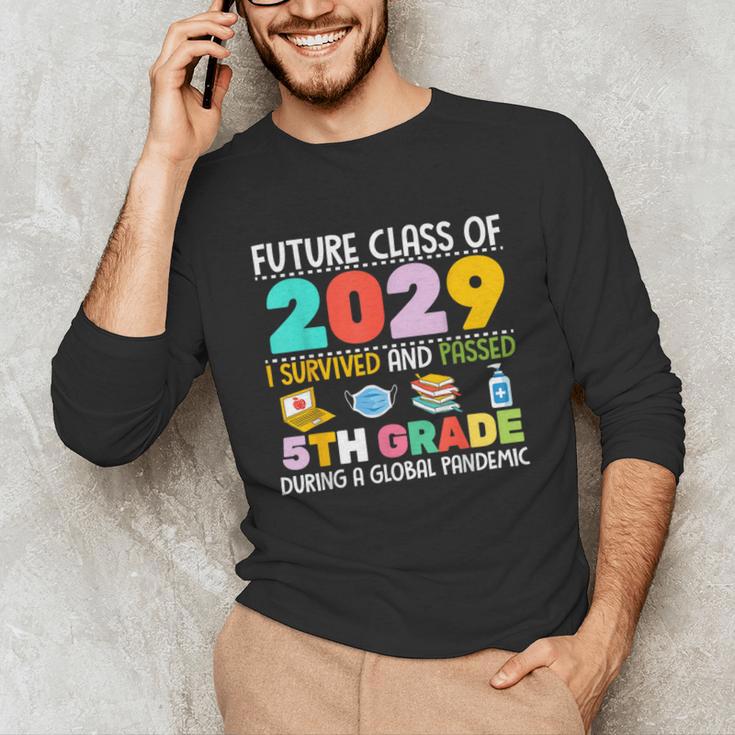 Future Class Of 2029 I Survived Passed 5th Grade Graduation Unisex Long Sleeve T-Shirt