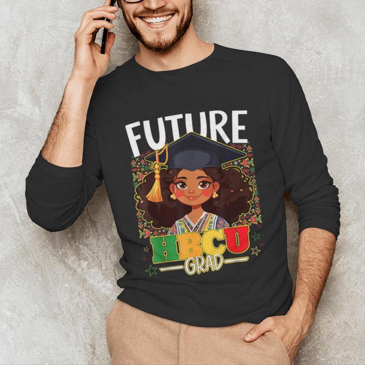 Future HBCU Grad Afro Girl College Graduation Kids Unisex Long Sleeve T-Shirt