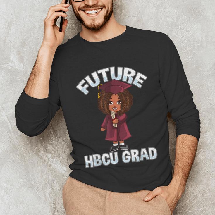 Future HBCU Grad Girl Wearing Graduation Gown Unisex Long Sleeve T-Shirt