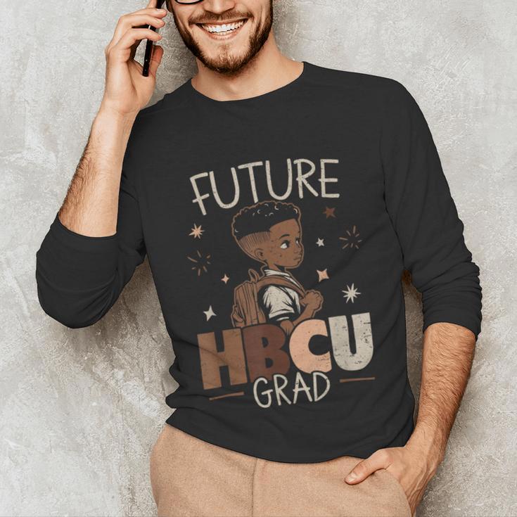 Future HBCU Grad Graduate Afro Boy College Graduation Unisex Long Sleeve T-Shirt